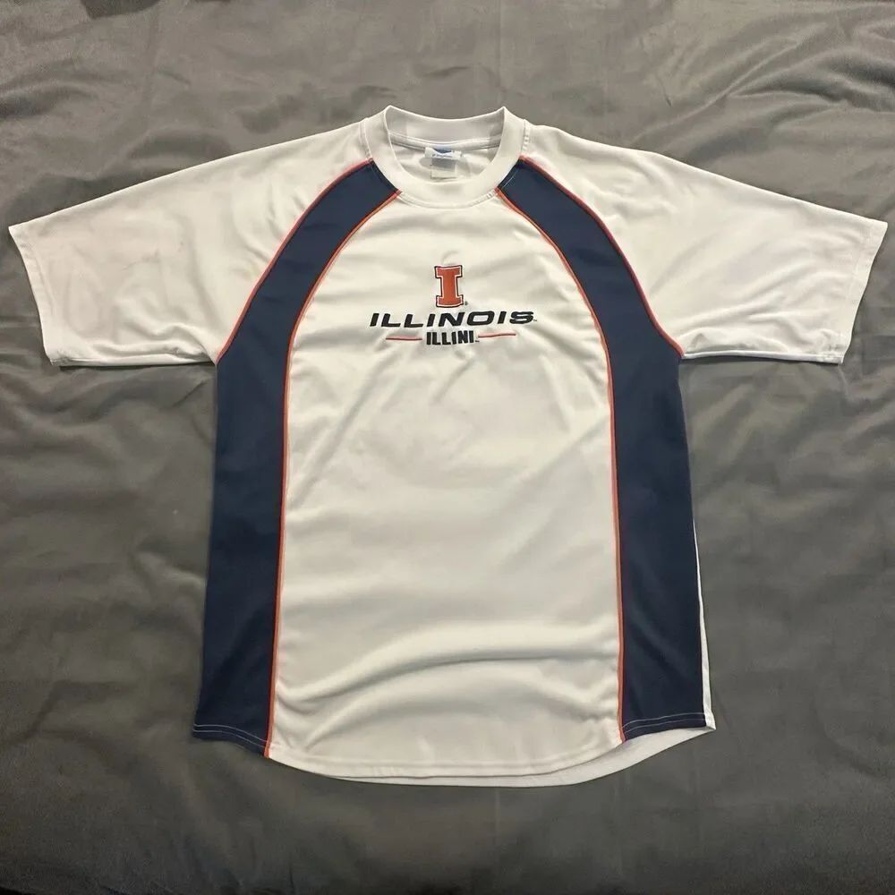 Vintage Illinois Shirt Mens XL Fighting Illini NCAA College Jersey Tee Y2K 00s